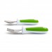 Conjunto de colher e garfo em inox Munchkin - Verde