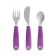 Kit de talheres em inox Munchkin - Roxo