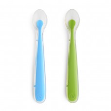 Kit de colheres de silicone azul/verde Munchkin